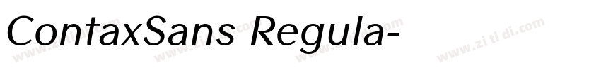 ContaxSans Regula字体转换